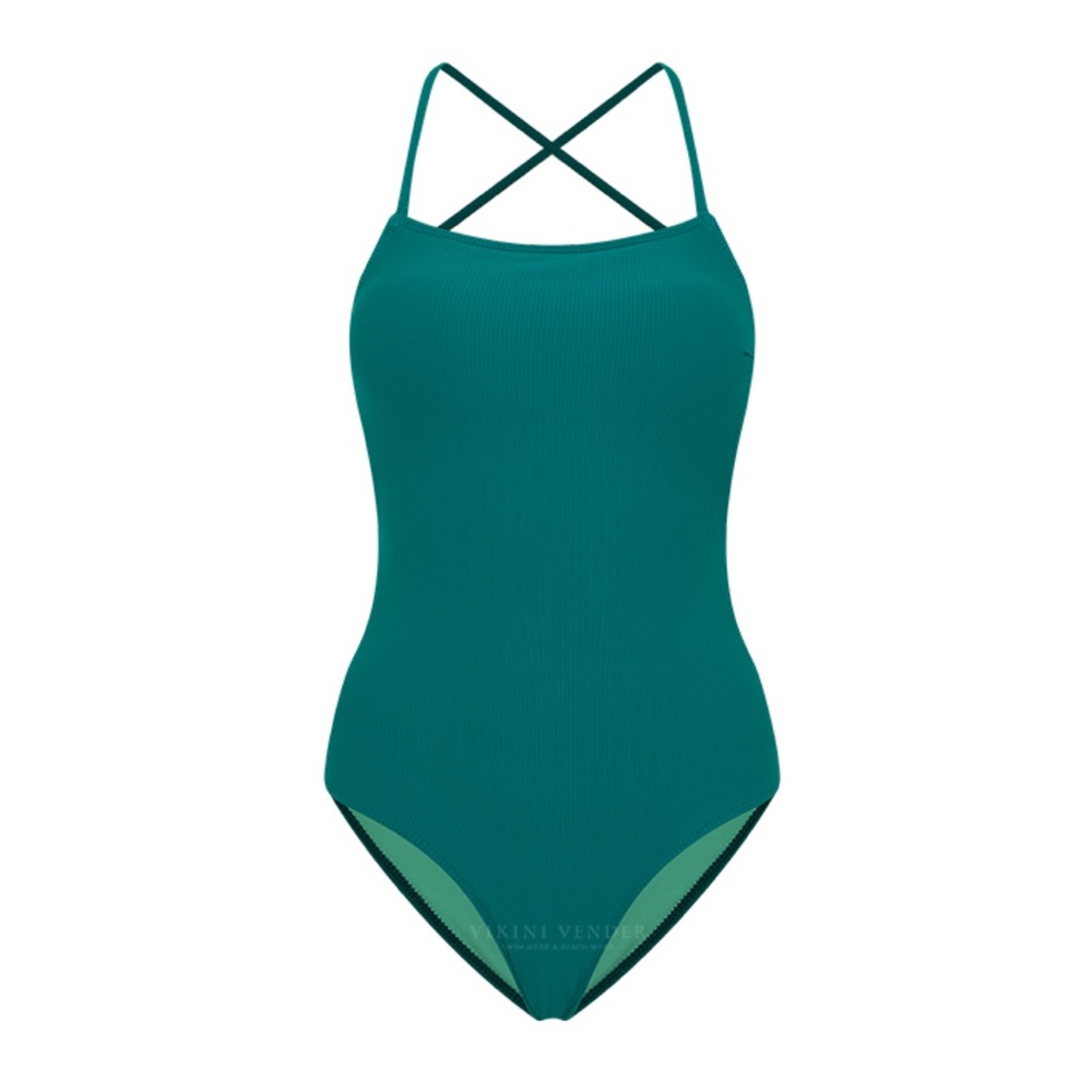 Red/Burgundy One-Piece Swimsuit with Adjustable Straps and High-Cut Legs - Picture 5 of 8